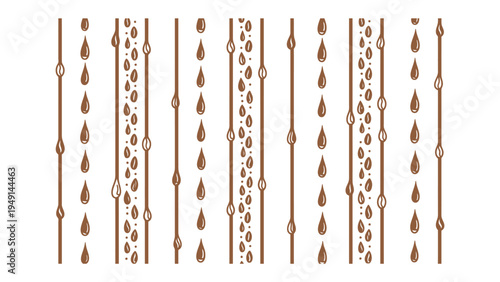 Rainfall Pattern Illustration: A rhythmic and artistic illustration showcases delicate raindrop pattern, a serene and calming visual, capturing the essence of a tranquil rainy day.