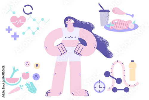 Smiling fit young woman follow healthy lifestyle