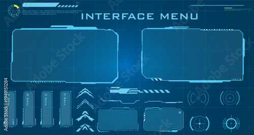 Futuristic Technology Dashboard HUD Layout Kit