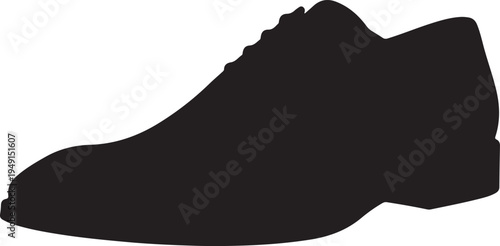 Wholecut shoes shoes shoes icon in silhouette on white background.