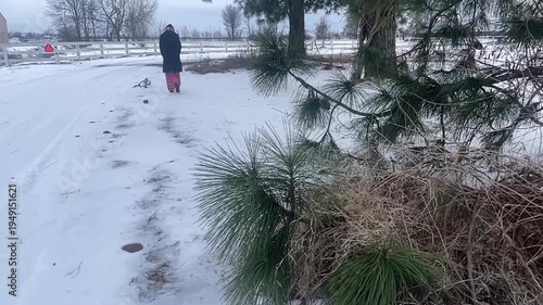 Large Winter Storm Snowfall In Mid-South USA, Western Tennessee