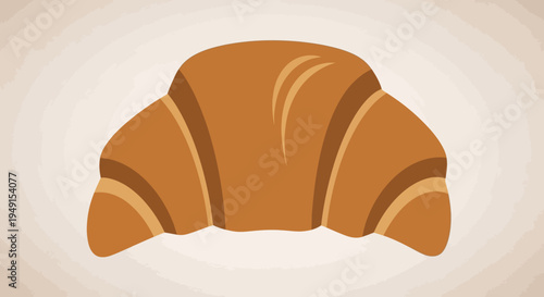 A single brown flaky croissant pastry.