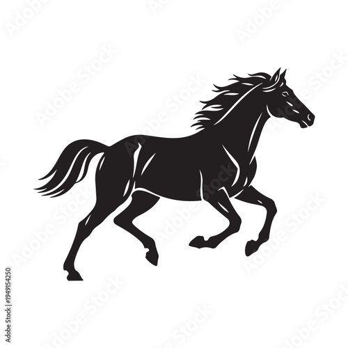 A horse's head and neck in a pixelated style