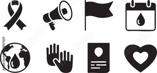 Blood Donation Vector Icon Pack