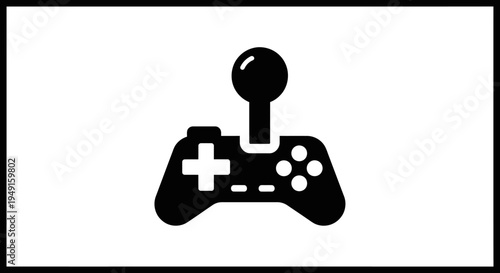 Black and white video game controller.