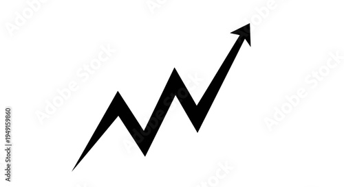 Black arrow line graph trending up.