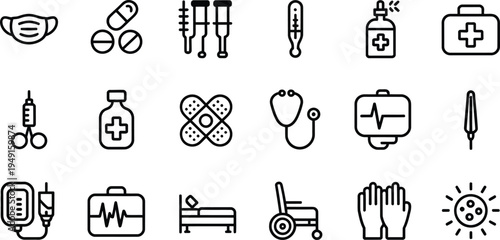 Medical and healthcare icons