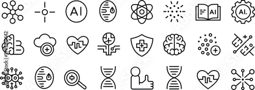 Collection of various icons and symbols