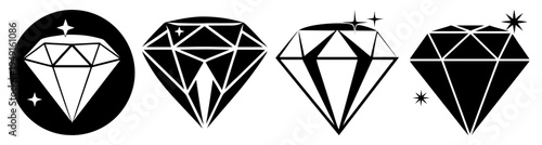 Geometric diamond shapes evolution process flat design vector illustration scalable graphic
