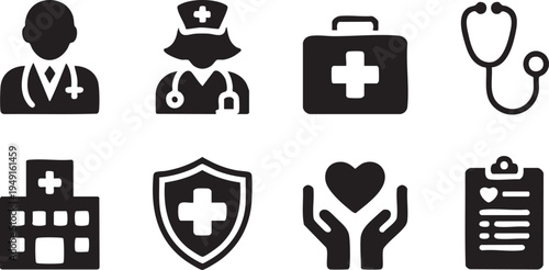 Medical and Healthcare Icon Set