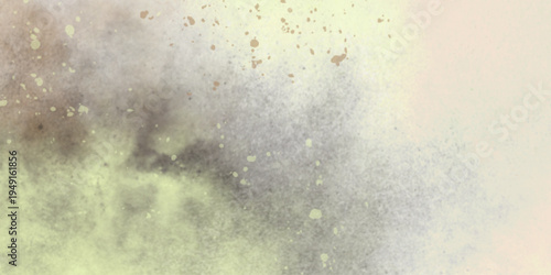 Abstract watercolor art background template. green and beige watercolor backdrop empty space for text, banner, presentation.abstract colored background. background of warm watercolor abstract painting