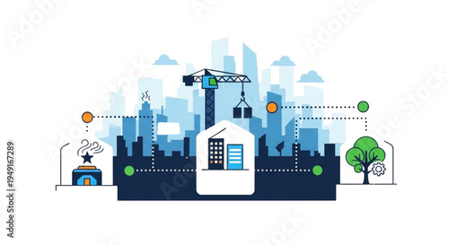 Urban resilience framework illustration featuring community preparedness point rapid recovery and sustainable city services for disaster management