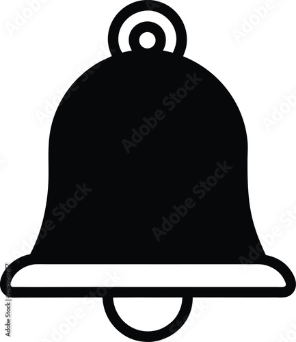 Bell Notification Icon Rendering Isolated on white background
