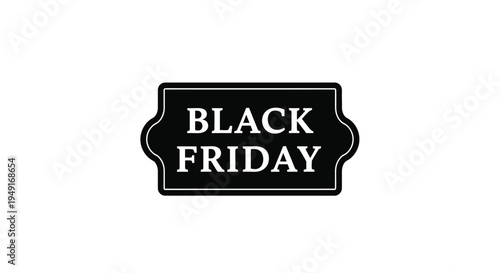A black friday sale banner with white text on a dark background
