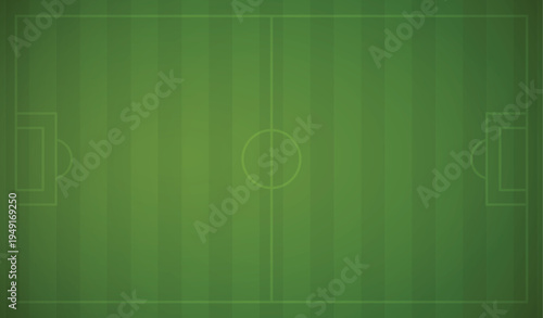 Soccer Field Top View Background – Green Football Stadium Pitch Vector