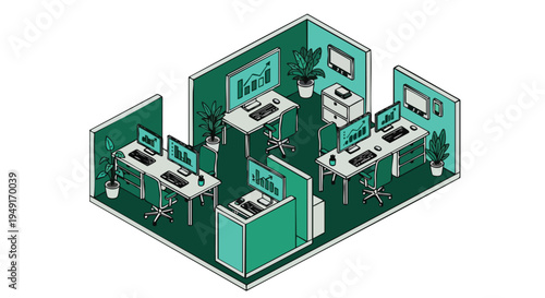 Modern B2B Marketing Agency Workspace with Scalable Data Analytics Dashboards and Strategic Growth Visualization