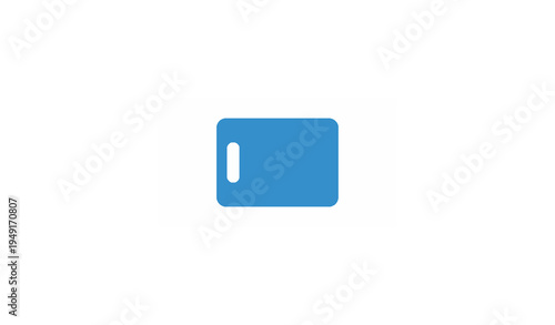 Simple Blue Cutting Board Vector Kitchen Chopping Board Icon
