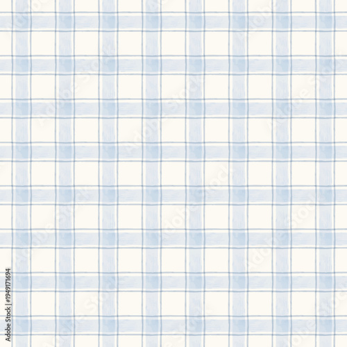 Soft blue plaid seamless pattern, checkered background