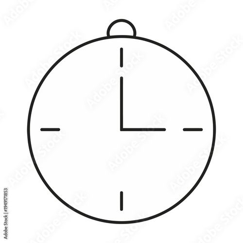 A vector illustration of a simple stopwatch with a minimalist design