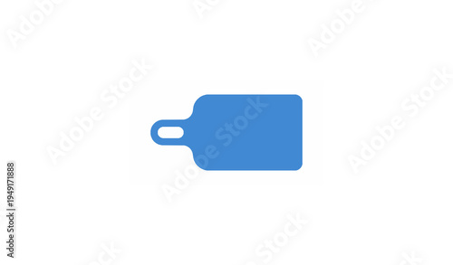 Minimal Blue Chopping Board Vector Kitchen Tool Icon