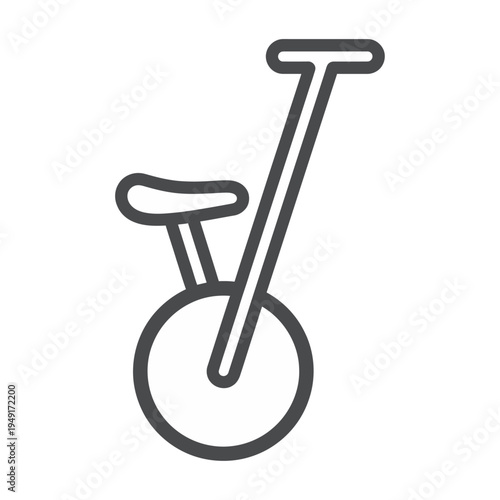 Vector icon of a unicycle with a seat and handle
