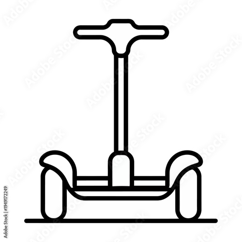 A two-wheeled scooter vector illustration with a handlebar