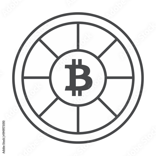 A high-quality vector image of a Bitcoin logo displayed on a circular background