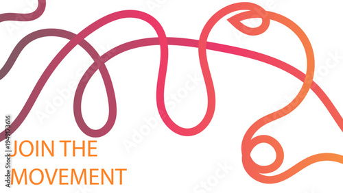 Gradient ribbons and wavy squiggles flow across a bright abstract background. Rainbow. Vector art