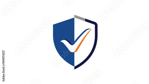 Shield with checkmark logo security.