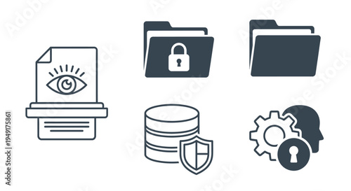 Security Icons Representing Data Protection Measures.