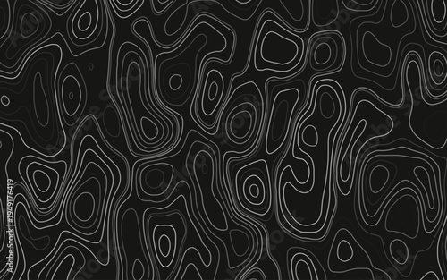 Abstract topographic contours map background. Topography lines and circles background. Vector art