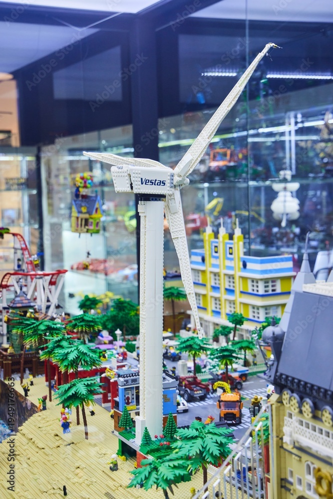Obraz premium Moscow, Russia. - June 23, 2025: Lego construction kit, old models. Collection of the famous toy series