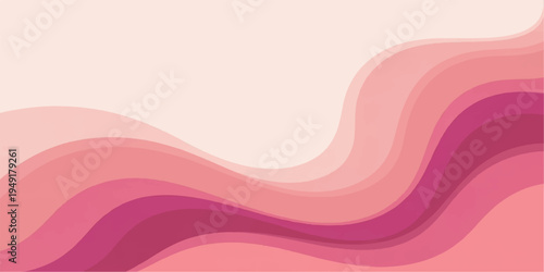 Elegant abstract pink background with flowing wavy lines and light blue curves in a vector illustration style for a modern web template wallpaper design