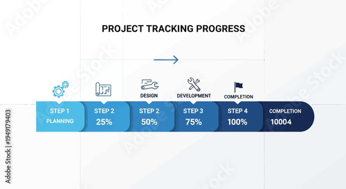 Project Tracking Progress Timeline Infographic.