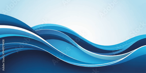 An artistic blue wave design features dynamic flowing lines and light patterns to create a professional abstract backdrop for modern web wallpaper and business concept backgrounds