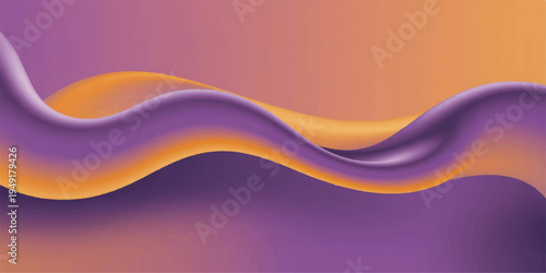 An artistic pink and blue vector wallpaper featuring a colorful abstract wave pattern with flowing curves and motion lines for a modern business backdrop design