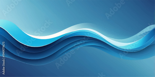 Abstract blue Wave: An abstract image featuring flowing waves in various shades of blue, creating a sense of movement and depth. Evoking calmness and serenity.