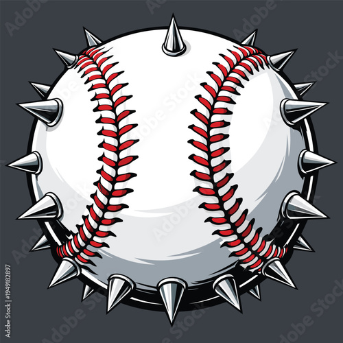 Adobe unique flat vector image of a baseball ballArtwork