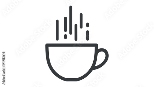 Steaming Cup of Delight: A simple yet inviting illustration captures the essence of a warm beverage, a moment of tranquility and comfort.