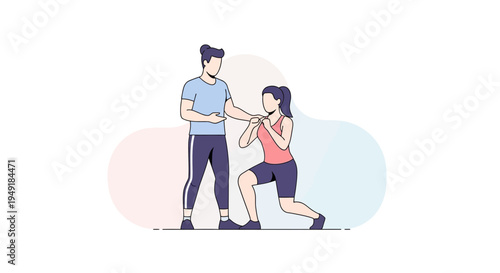 Female boxer practicing her punch with a personal trainer.
