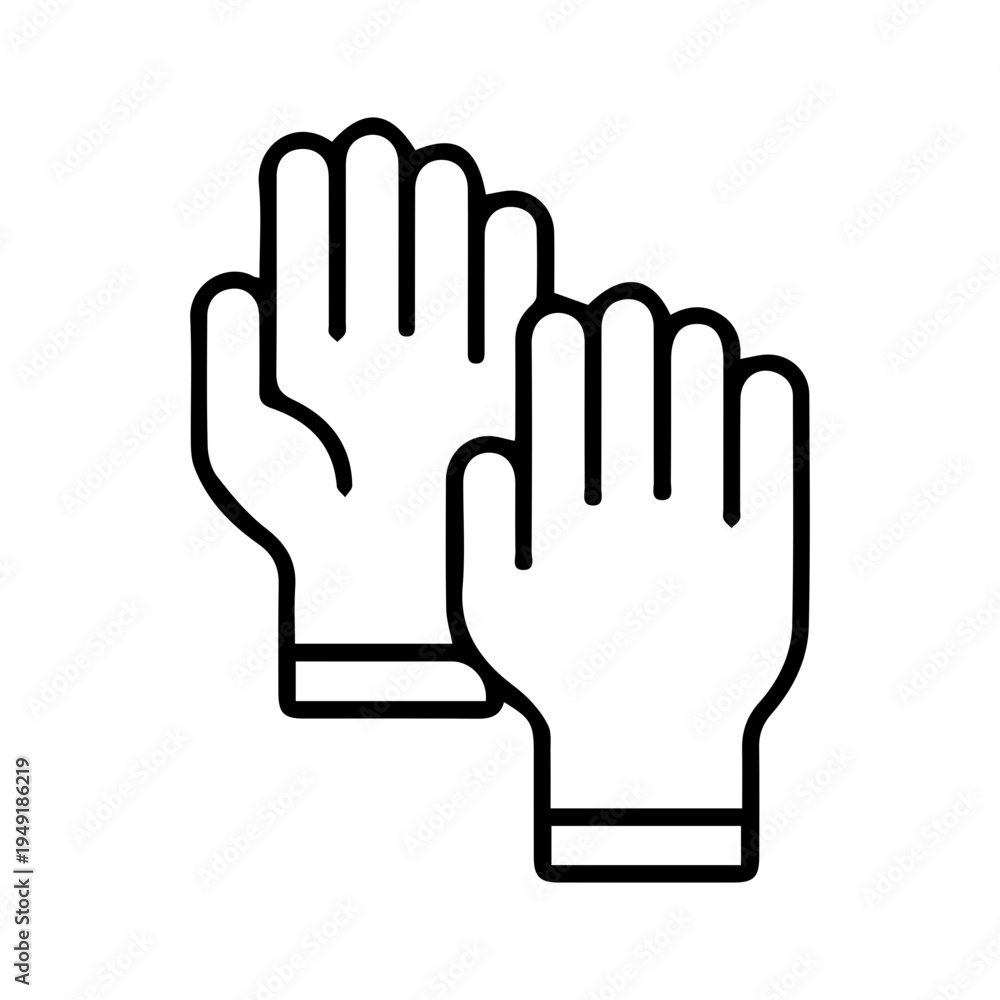 Obraz premium Protective Gloves Symbol