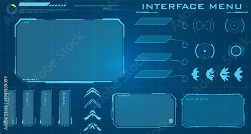 Modern Game UI HUD Dashboard Layout Template