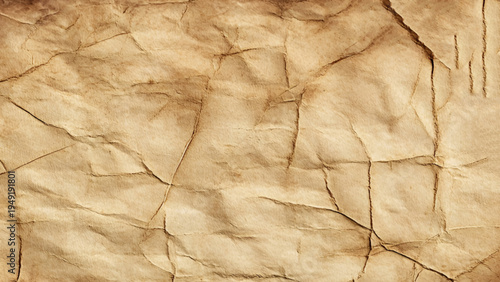 Used paper texture. Old cardboard with stains. Old paper vintage texture surface for background. Recycle pale brown paper texture, Cream color recycled kraft paper texture blank with copy space 