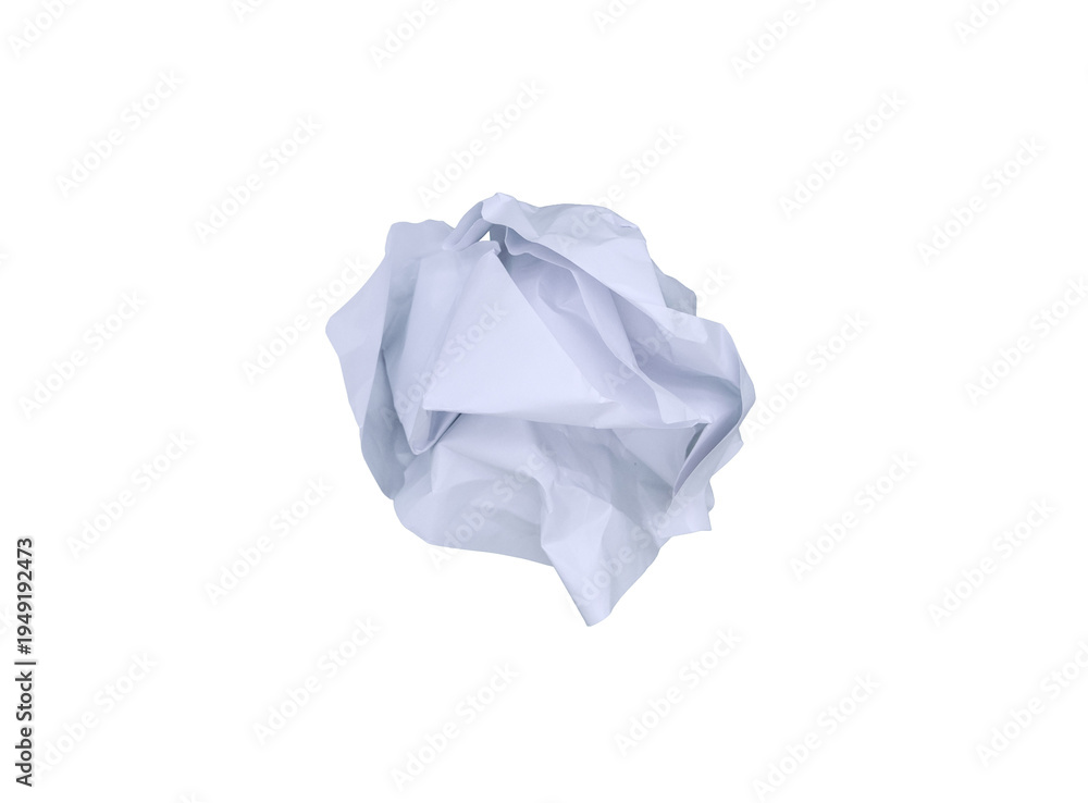 Fototapeta premium crumpled white paper ball