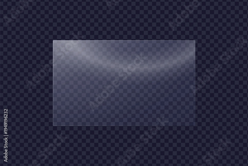 light realistic glass frame overlay curved bright reflection glare transparent screen glassmorphism clear, shiny element