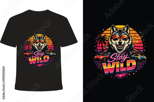 saty wild t-shirt design,