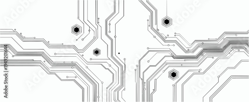 circuit board electronics digital technology banner