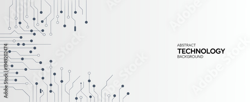 Grey white Abstract technology background, Hi tech digital connect, communication, high technology concept, science background