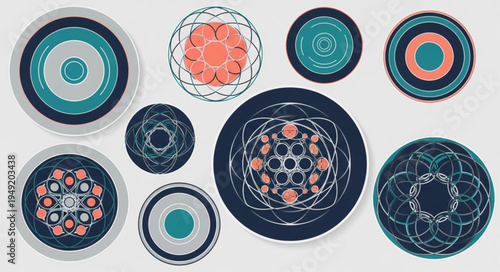 Collection of Diverse Geometric Mandala Designs.