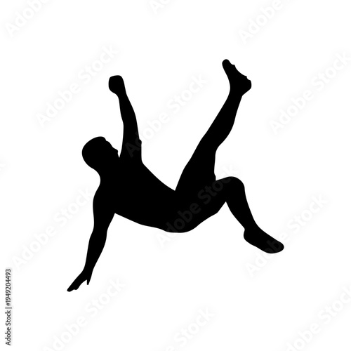 Falling man silhouette isolated icon